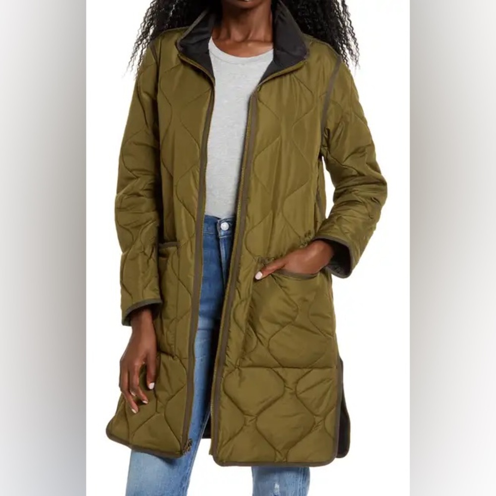 Thread & Supply Reversible Quilted Longline Jacke… - image 1